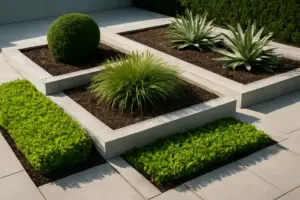 Aiuole geometriche con piante ornamentali: il segreto per un design moderno e ordinato