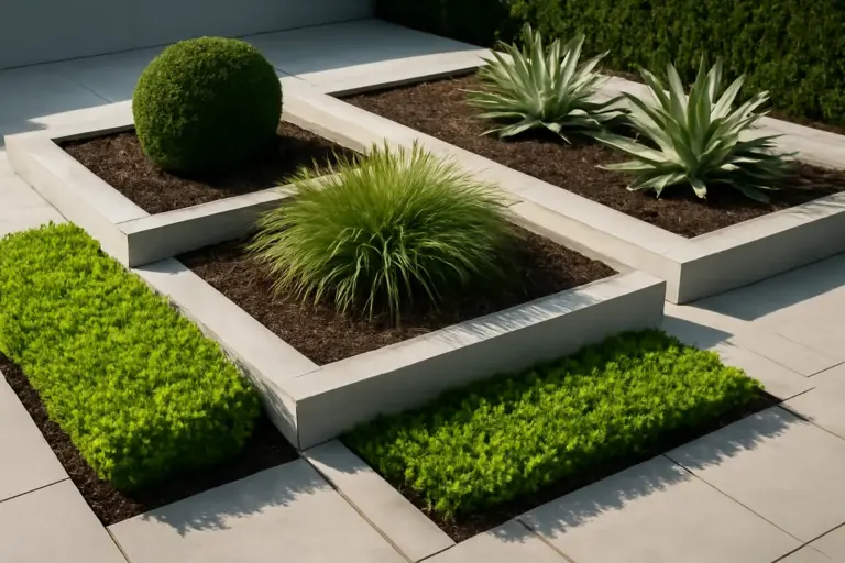 Aiuole geometriche con piante ornamentali: il segreto per un design moderno e ordinato