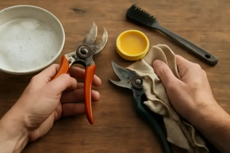 Come pulire e mantenere cesoie e forbici da potatura? Il rituale che allunga la vita agli attrezzi