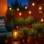 Angolo aromatico in terrazzo: come combinarlo con luci e colori per creare atmosfera unica